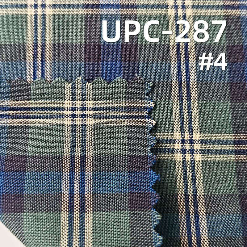 100% Cotton Yarn-Dyed Plaid Fabric | 108g/m² Lightweight  Plain Woven Textile | Fabric for Shirts, Skirts & Trousers