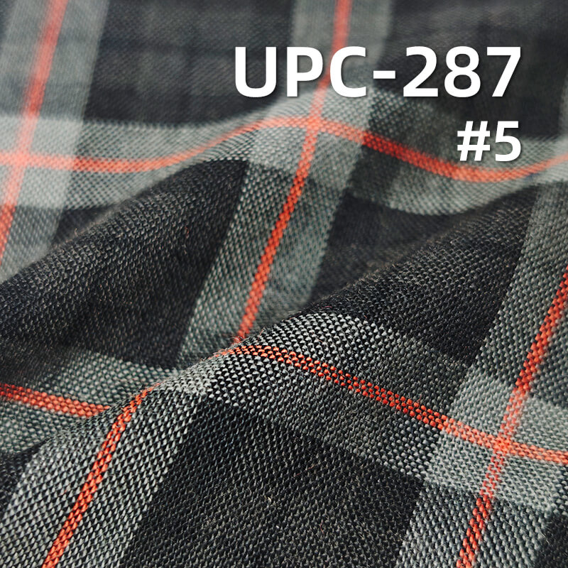 100% Cotton Yarn-Dyed Plaid Fabric | 108g/m² Lightweight  Plain Woven Textile | Fabric for Shirts, Skirts & Trousers