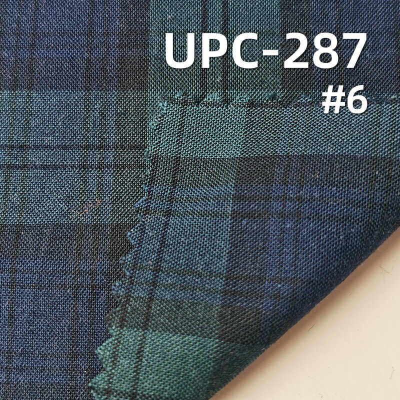 100% Cotton Yarn-Dyed Plaid Fabric | 108g/m² Lightweight  Plain Woven Textile | Fabric for Shirts, Skirts & Trousers