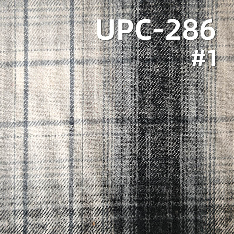 198g/m² Heavyweight Brushed Cotton Yarn-Dyed Plaid Fabric | Flannel Woven Textile | Fabric for Shirts, Skirts & Trousers