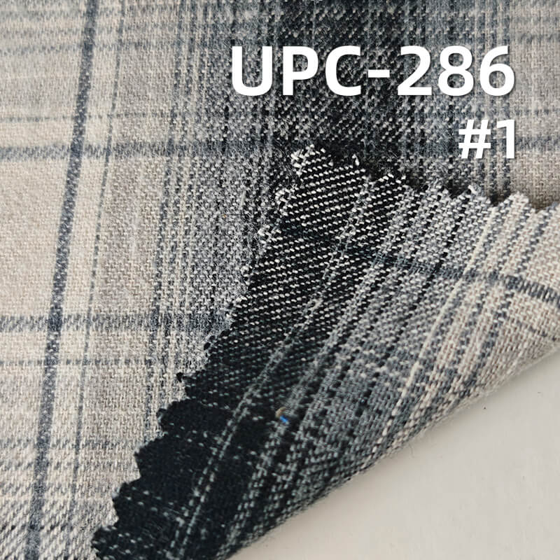 198g/m² Heavyweight Brushed Cotton Yarn-Dyed Plaid Fabric | Flannel Woven Textile | Fabric for Shirts, Skirts & Trousers