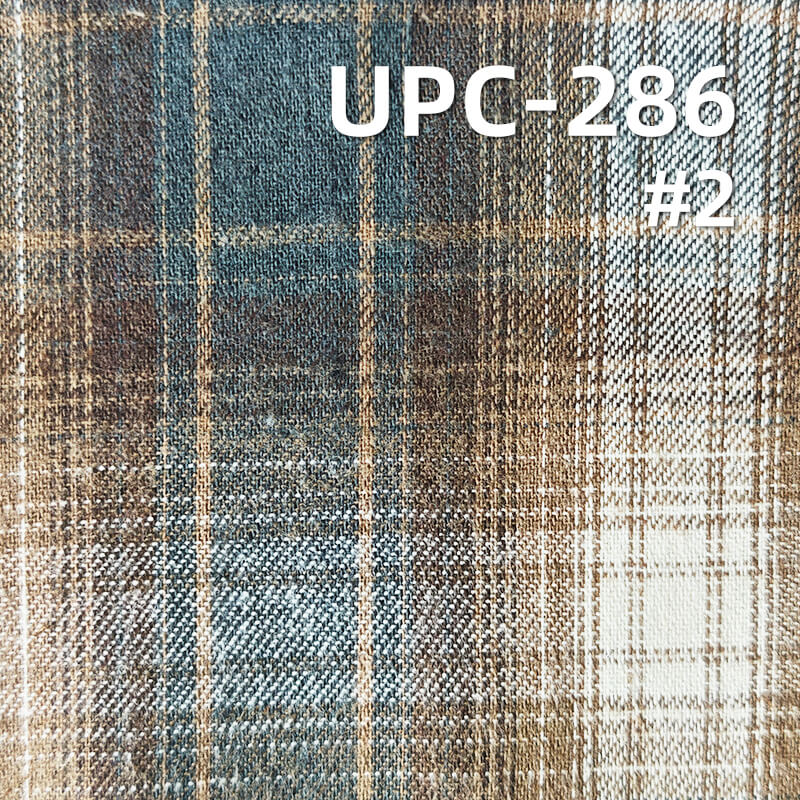 198g/m² Heavyweight Brushed Cotton Yarn-Dyed Plaid Fabric | Flannel Woven Textile | Fabric for Shirts, Skirts & Trousers
