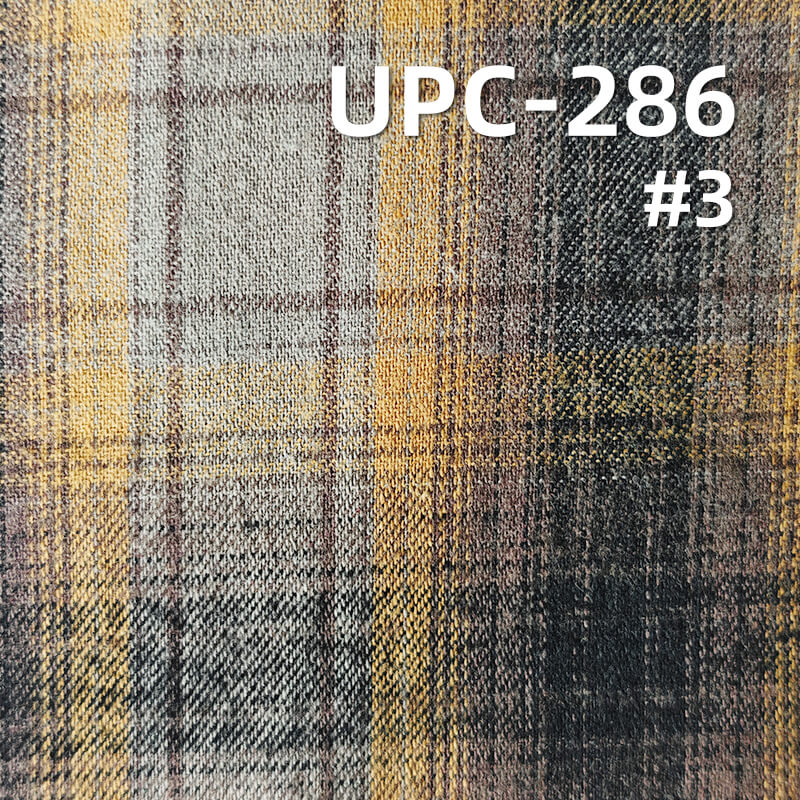 198g/m² Heavyweight Brushed Cotton Yarn-Dyed Plaid Fabric | Flannel Woven Textile | Fabric for Shirts, Skirts & Trousers