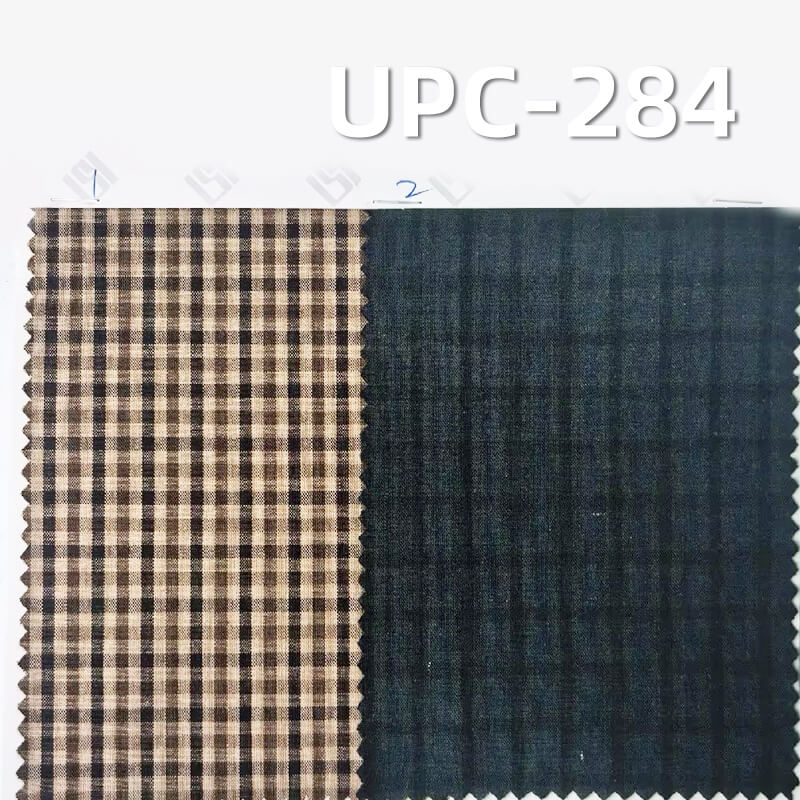 100% Cotton Yarn-Dyed Plaid Fabric | 190g/m² Medium Weight Plain Woven Textile | Fabric for Shirts, Skirts & Trousers