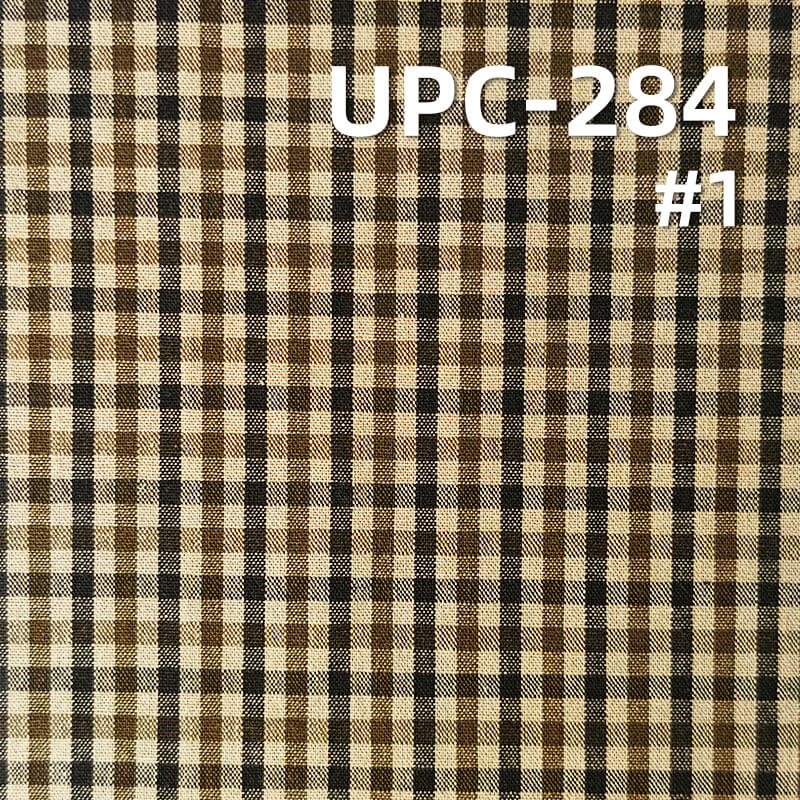 100% Cotton Yarn-Dyed Plaid Fabric | 190g/m² Medium Weight Plain Woven Textile | Fabric for Shirts, Skirts & Trousers