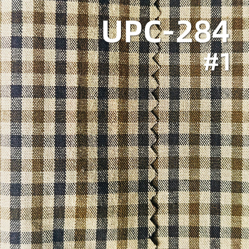 100% Cotton Yarn-Dyed Plaid Fabric | 190g/m² Medium Weight Plain Woven Textile | Fabric for Shirts, Skirts & Trousers