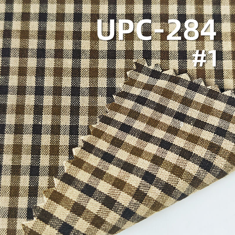 100% Cotton Yarn-Dyed Plaid Fabric | 190g/m² Medium Weight Plain Woven Textile | Fabric for Shirts, Skirts & Trousers