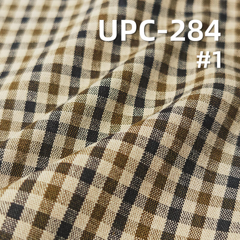 100% Cotton Yarn-Dyed Plaid Fabric | 190g/m² Medium Weight Plain Woven Textile | Fabric for Shirts, Skirts & Trousers