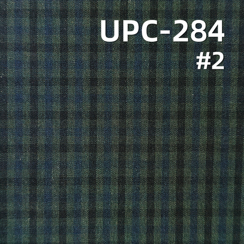 100% Cotton Yarn-Dyed Plaid Fabric | 190g/m² Medium Weight Plain Woven Textile | Fabric for Shirts, Skirts & Trousers