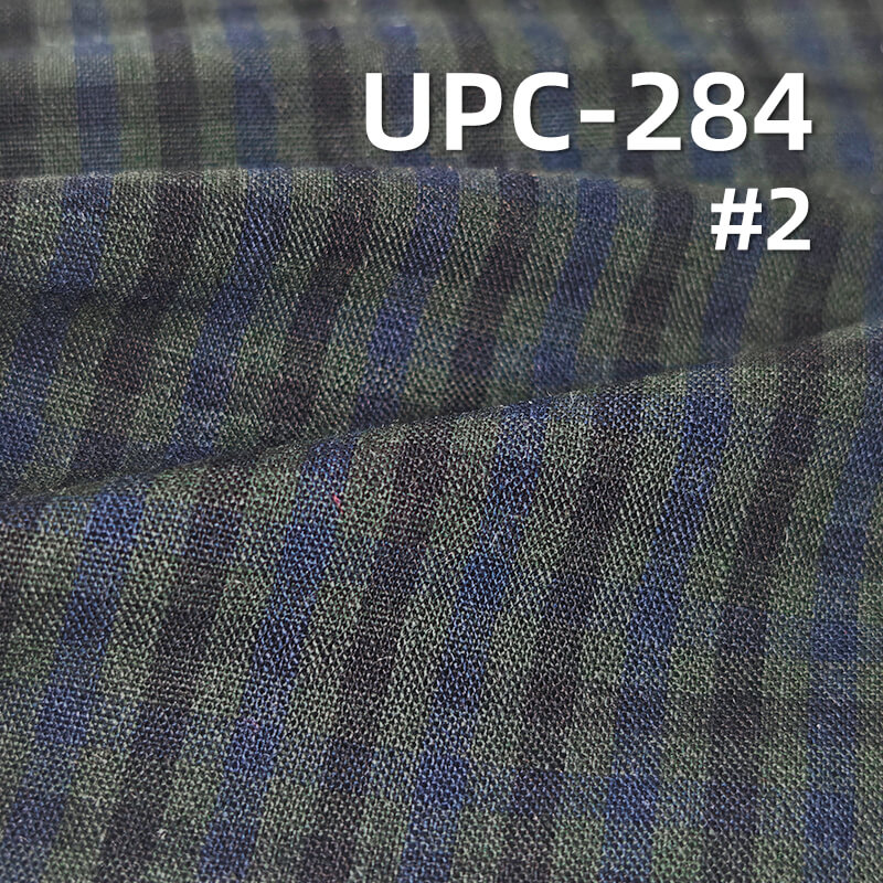 100% Cotton Yarn-Dyed Plaid Fabric | 190g/m² Medium Weight Plain Woven Textile | Fabric for Shirts, Skirts & Trousers