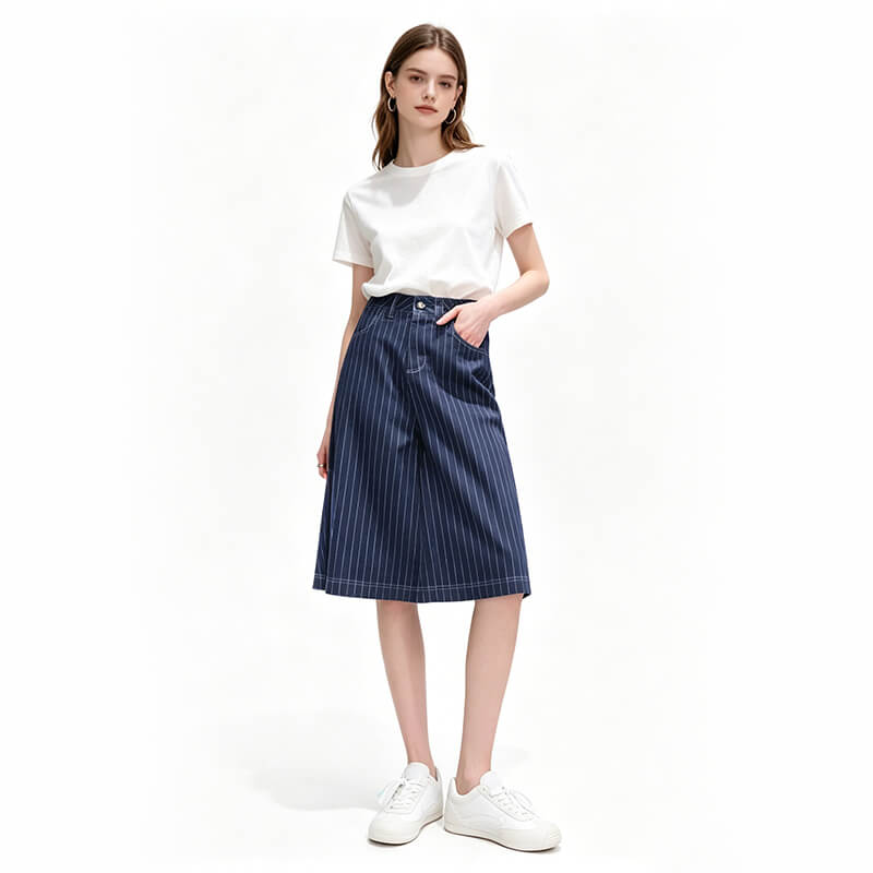 Striped Denim Fabric | 9.5 oz Colored Twill Weave Textile | Fabric for Denim Shirts & Skirts