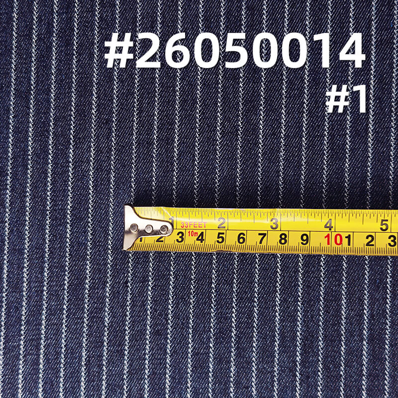 Striped Denim Fabric | 9.5 oz Colored Twill Weave Textile | Fabric for Denim Shirts & Skirts