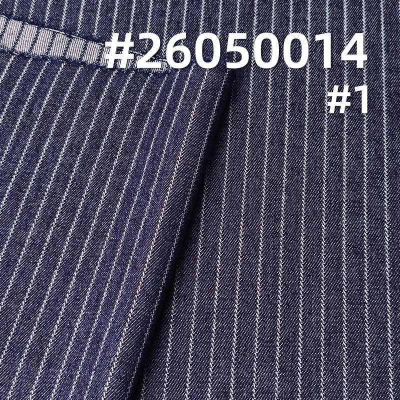 Striped Denim Fabric | 9.5 oz Colored Twill Weave Textile | Fabric for Denim Shirts & Skirts