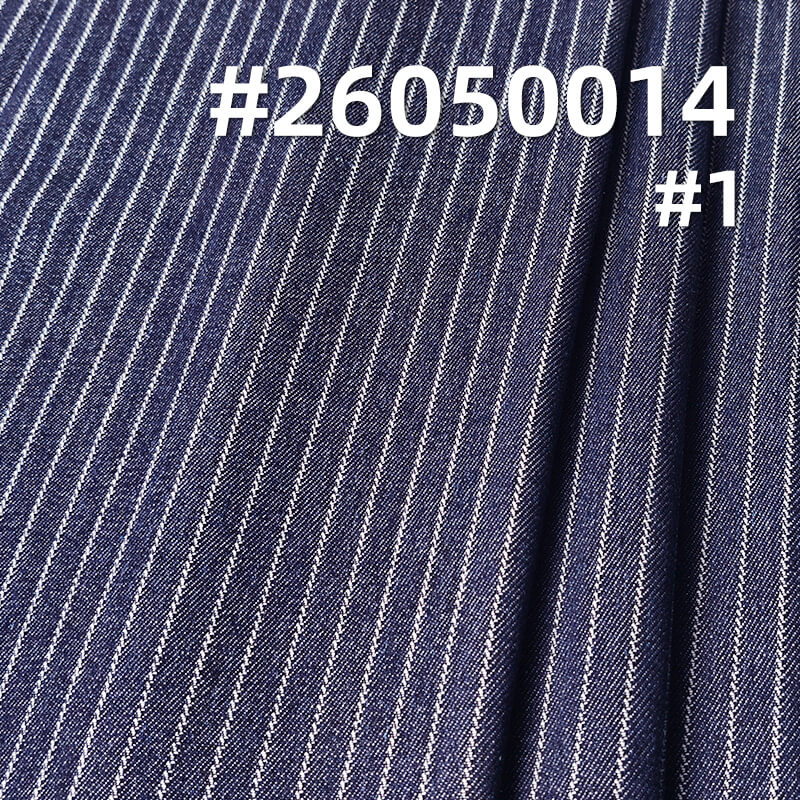 Striped Denim Fabric | 9.5 oz Colored Twill Weave Textile | Fabric for Denim Shirts & Skirts