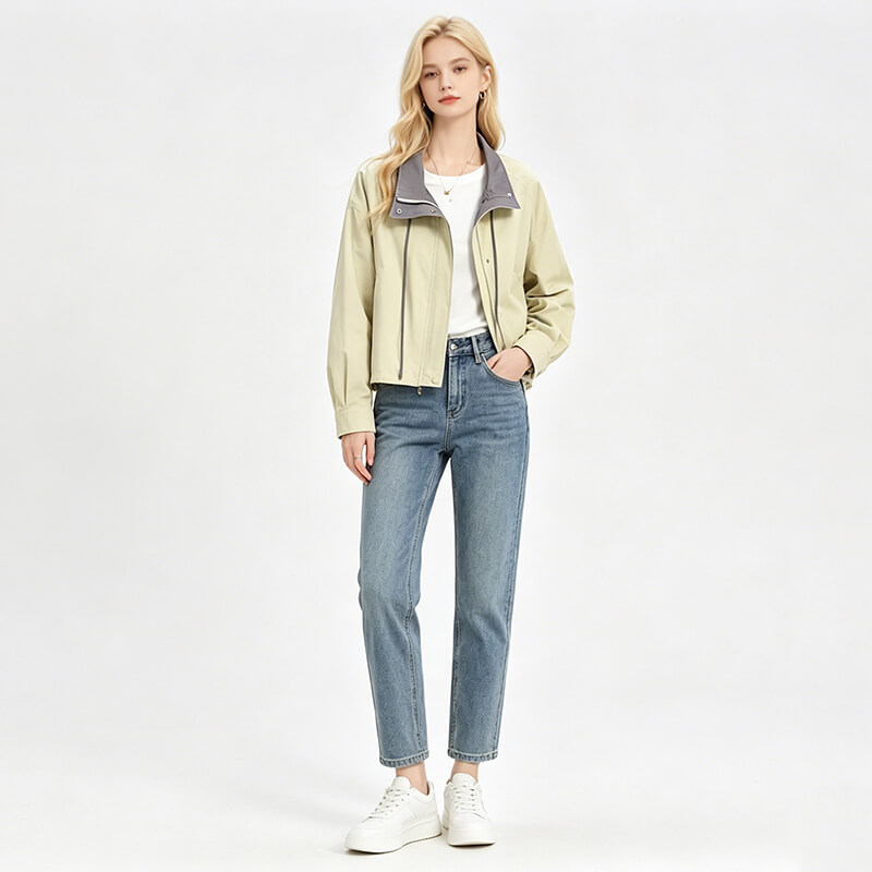 260g/m2 Cotton-Nylon-Viscose Double-Face Twill Dyed Fabric|Jacket Skirt & Workwear Pants Fabric