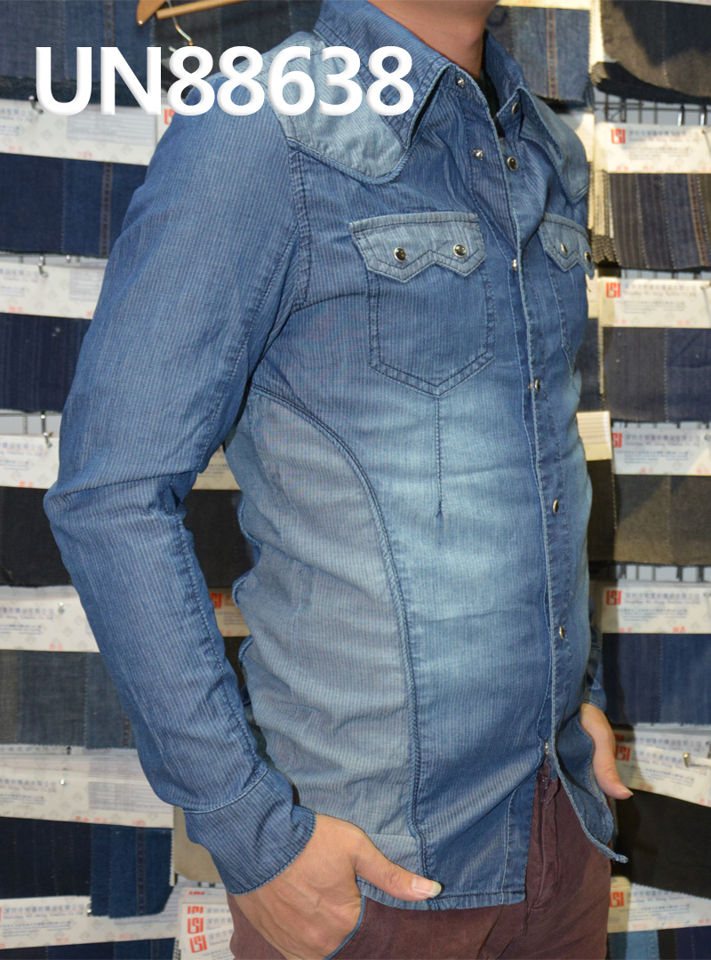 Striped Denim | 4oz Combed Cotton Fabric | Lightweight Spring/Summer Fabric for Jeans, Skirts, Shirts,Jackets