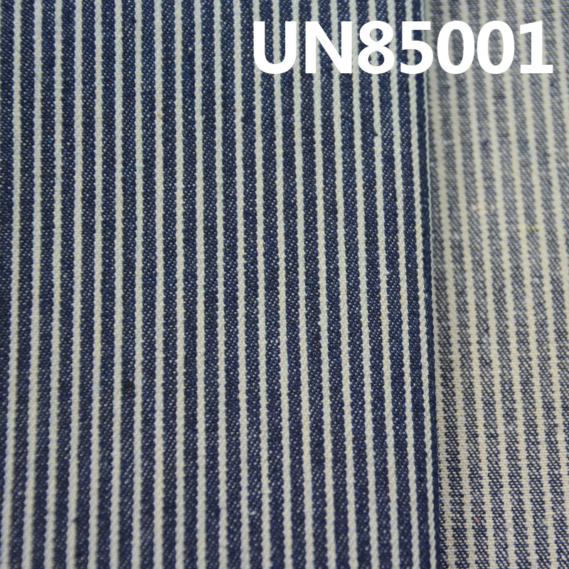 Blue & White Striped Denim | 9.8oz Non-Stretch 2/1 “Z”Twill Denim | Recycled Fiber | Jeans, Casual Jackets Fabric