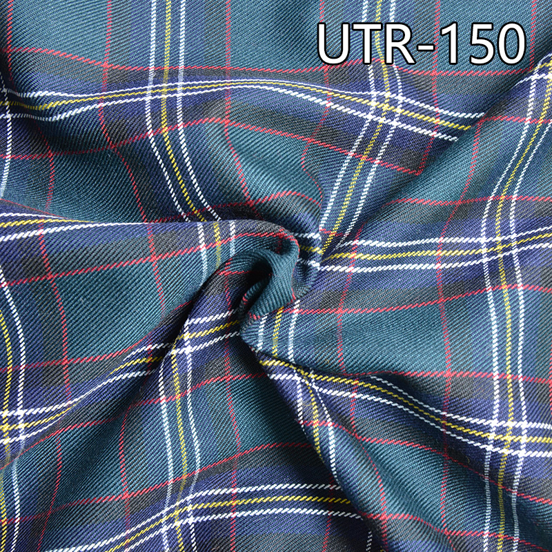 T/R Yarn-Dyed Plaid Fabric | 223g/m² Polyester-Rayon Plaid Fabric | T/R Checkered Fabric | Pants & Casual Shirt Material