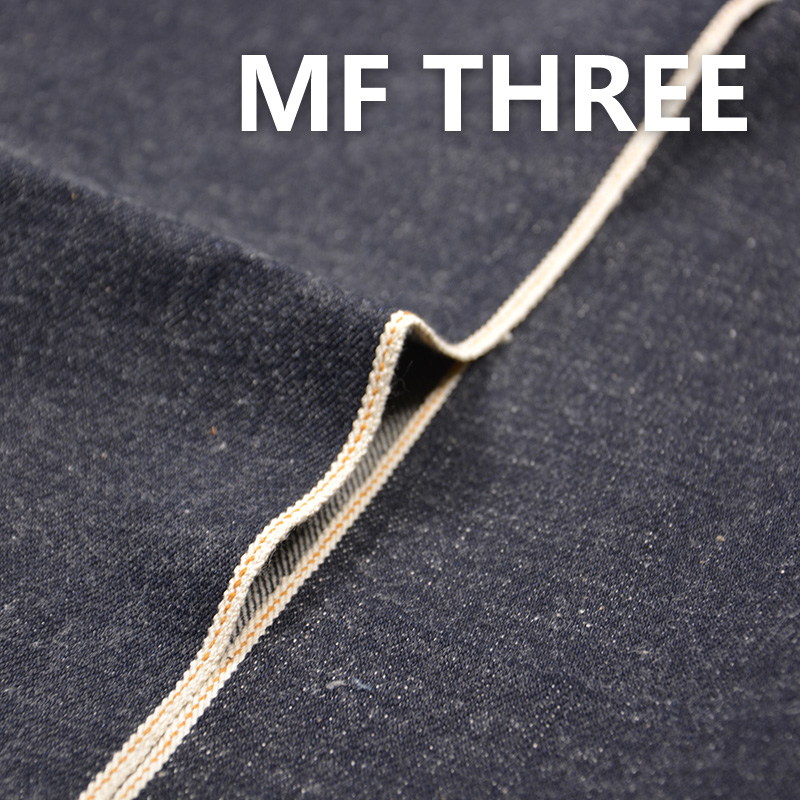 100% Cotton Selvedge Raw Denim Twill  Dark Bllue 34/35" 15.3OZ MF THREE