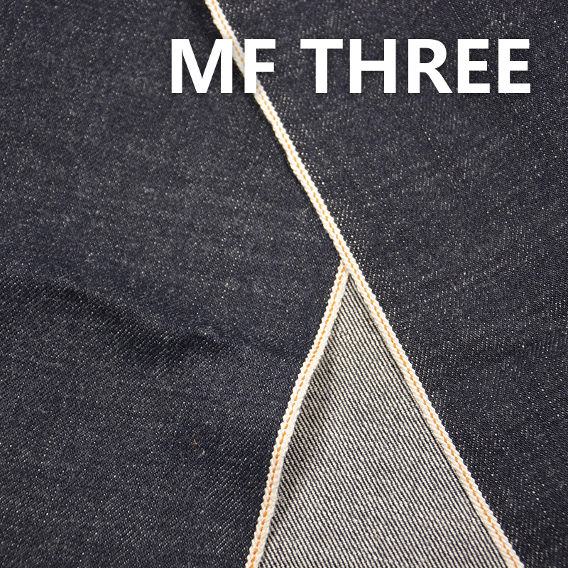 100% Cotton Selvedge Raw Denim Twill  Dark Bllue 34/35" 15.3OZ MF THREE