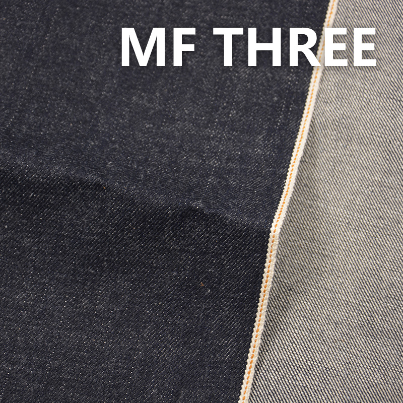 100% Cotton Selvedge Raw Denim Twill  Dark Bllue 34/35" 15.3OZ MF THREE