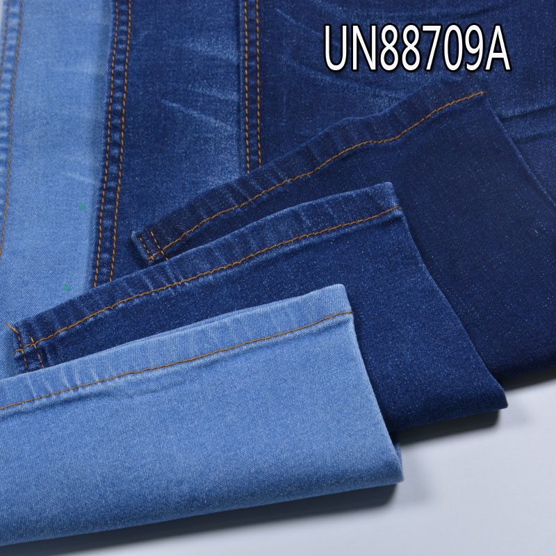 Mercerized Denim Fabric | 9.1oz Cotton-Stretch Denim | Twill Stretch Denim | For Denim Skirts & Denim Shirts