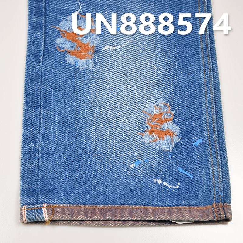 Pure Cotton Yarn Dyed Selvage Denim | 14.3oz Cotton Slub Twill Denim |Jeans, Skirts, Jackets Fabric