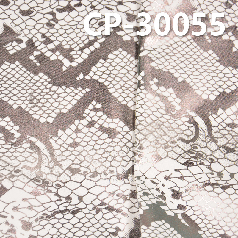 Printed Sateen Fabric | 221 g/m2 Cotton Stretch Fabric | Hot Stamped Snake Skin Pattern | For Designer Skirts Pants Tops