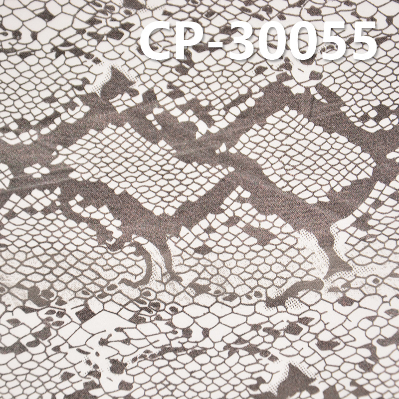 Printed Sateen Fabric | 221 g/m2 Cotton Stretch Fabric | Hot Stamped Snake Skin Pattern | For Designer Skirts Pants Tops