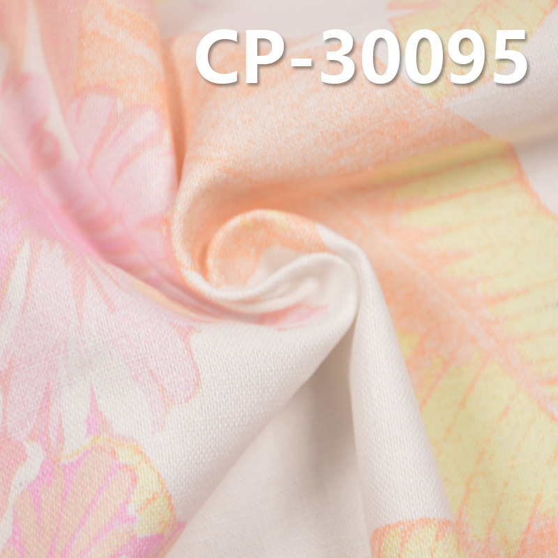 Linen Cotton Printed Fabric 175 g/m2 | Tropical Print Pattern | For Casual Shirts Skirts Pants