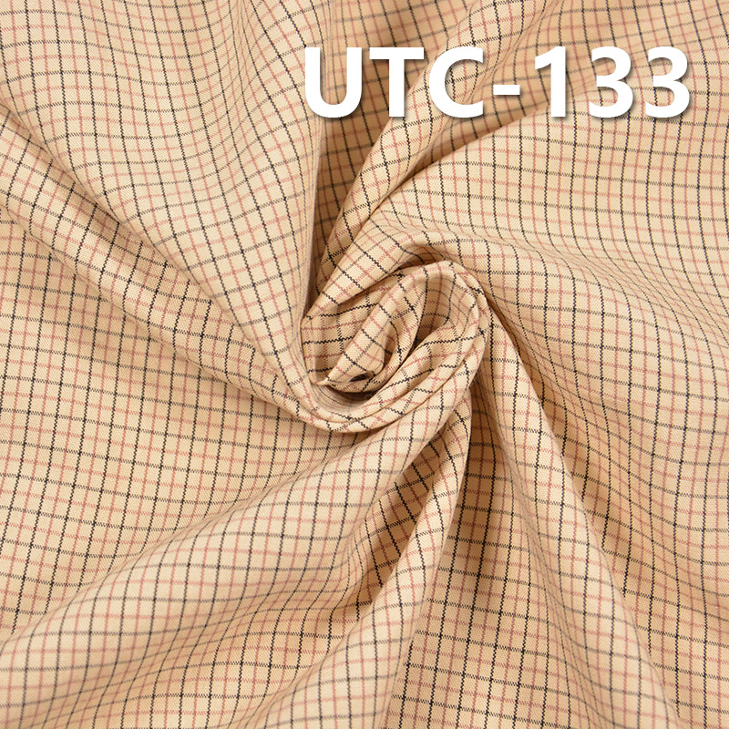 100%Polyester Yarn Dyed Check Fabric 55/56" 140g/m2 UTC-133