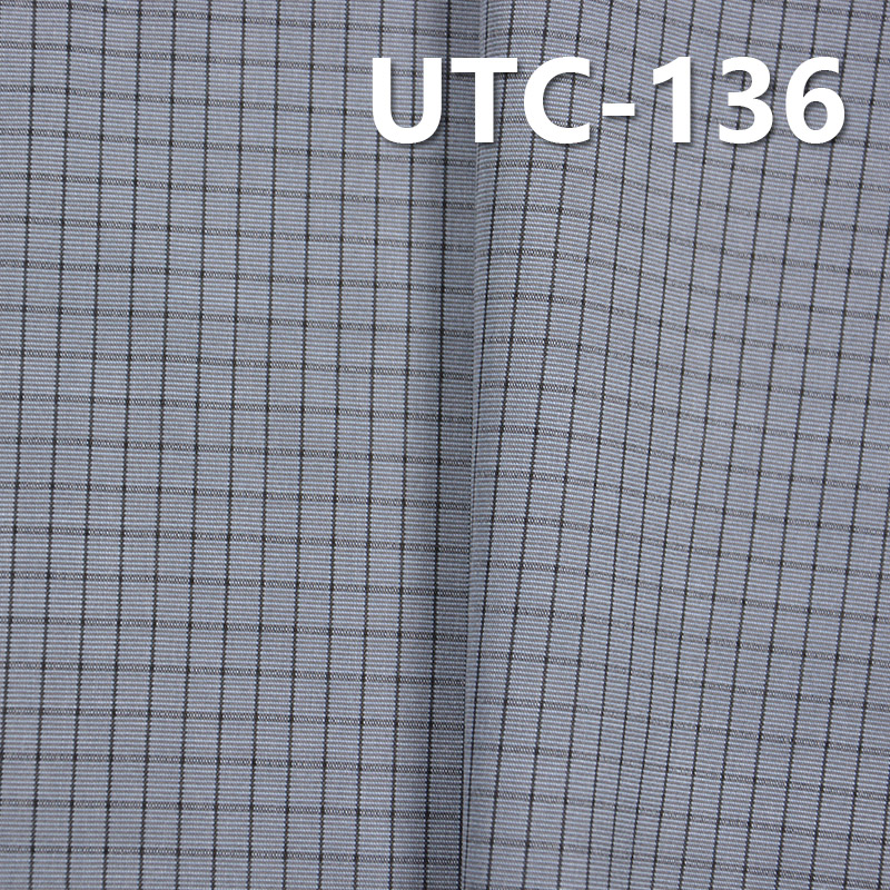 100%Polyester Yarn Dyed Check Fabric 55/56" 145g/m2 UTC-136