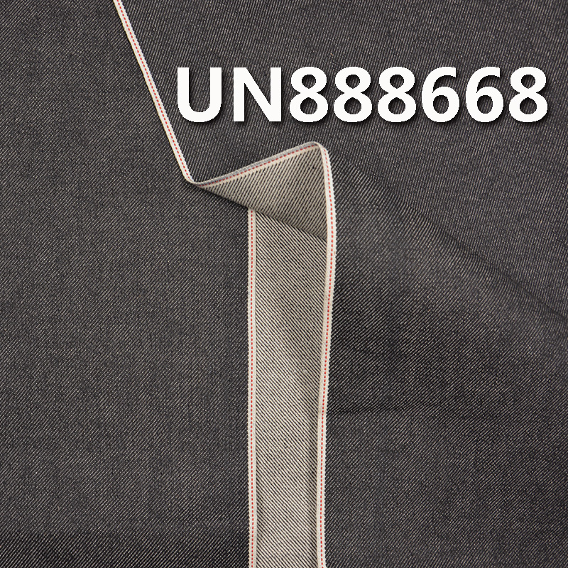 99%Cotton 1%Spandex Black Selvedge Denim "Z" Twill 32/33" 10.5oz UN888668