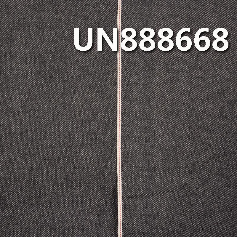 99%Cotton 1%Spandex Black Selvedge Denim "Z" Twill 32/33" 10.5oz UN888668