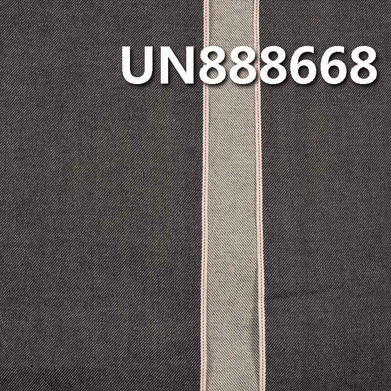 99%Cotton 1%Spandex Black Selvedge Denim "Z" Twill 32/33" 10.5oz UN888668