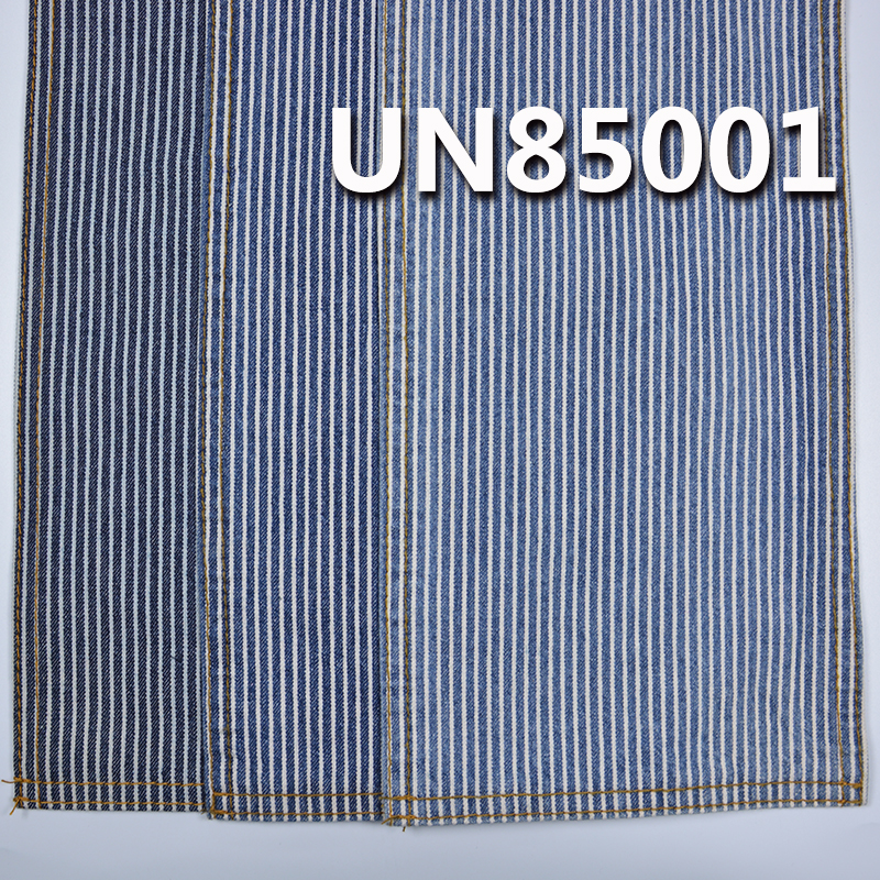 Blue & White Striped Denim | 9.8oz Non-Stretch 2/1 “Z”Twill Denim | Recycled Fiber | Jeans, Casual Jackets Fabric