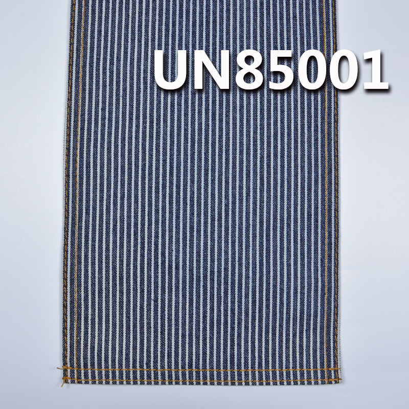 Blue & White Striped Denim | 9.8oz Non-Stretch 2/1 “Z”Twill Denim | Recycled Fiber | Jeans, Casual Jackets Fabric