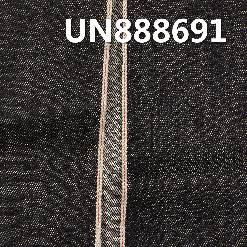 100% Cotton Black Selvedge Denim| 13.5 oz Cotton Slub Right Hand Twill Denim Fabric | For Jeans Denim Jackets