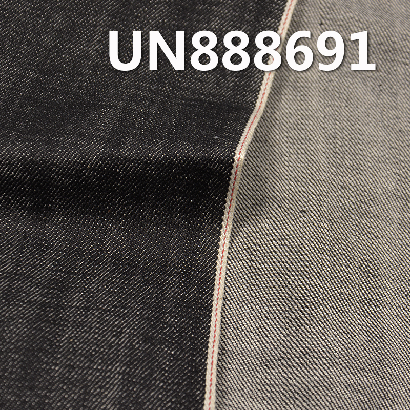 100% Cotton Black Selvedge Denim| 13.5 oz Cotton Slub Right Hand Twill Denim Fabric | For Jeans Denim Jackets
