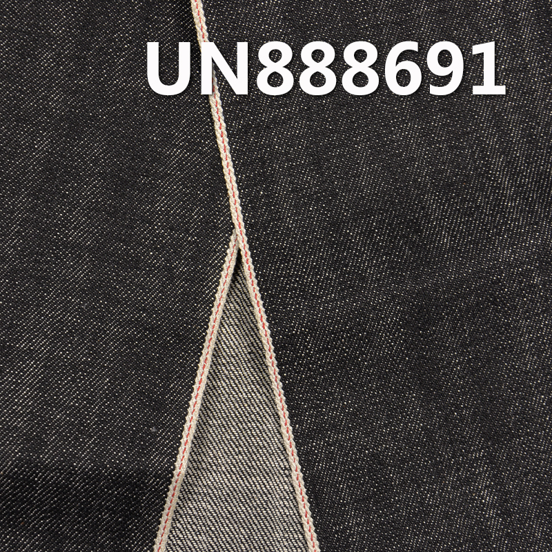 100% Cotton Black Selvedge Denim| 13.5 oz Cotton Slub Right Hand Twill Denim Fabric | For Jeans Denim Jackets