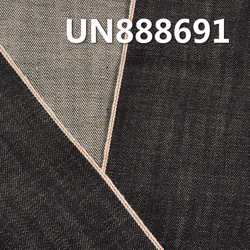 100% Cotton Black Selvedge Denim| 13.5 oz Cotton Slub Right Hand Twill Denim Fabric | For Jeans Denim Jackets