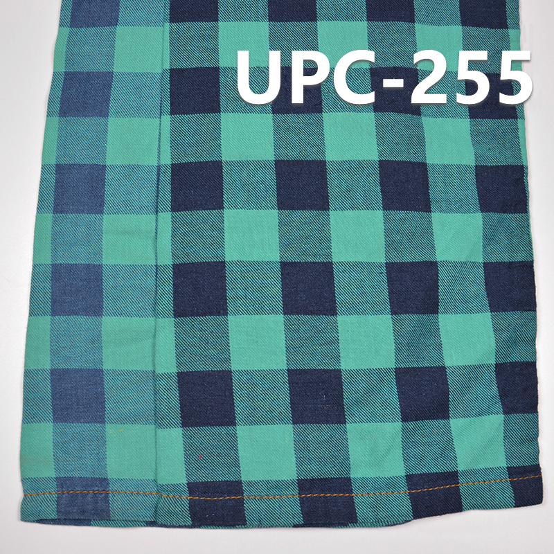 100% Cotton Yarn-Dyed Fabric|150 g/m2 Indigo Plaid Fabric | For Shirts Skirts