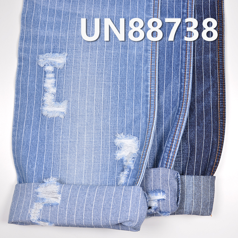 100% Cotton Denim Fabric | 12.5oz Pure Cotton Twill Striped Denim | Autumn-Winter Fashion Jeans & Casual Jacket Material