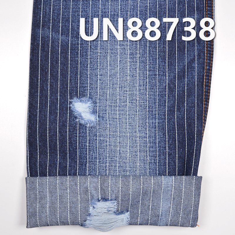 100% Cotton Denim Fabric | 12.5oz Pure Cotton Twill Striped Denim | Autumn-Winter Fashion Jeans & Casual Jacket Material