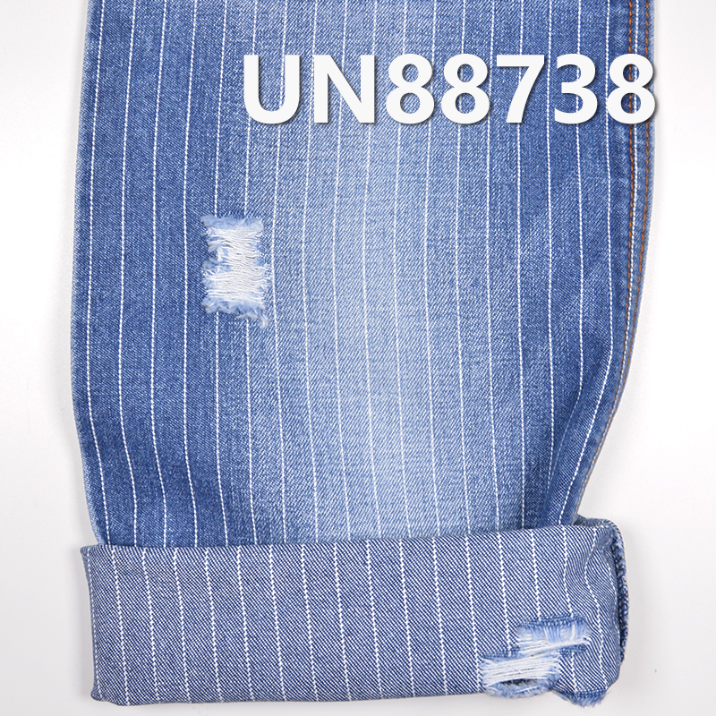100% Cotton Denim Fabric | 12.5oz Pure Cotton Twill Striped Denim | Autumn-Winter Fashion Jeans & Casual Jacket Material