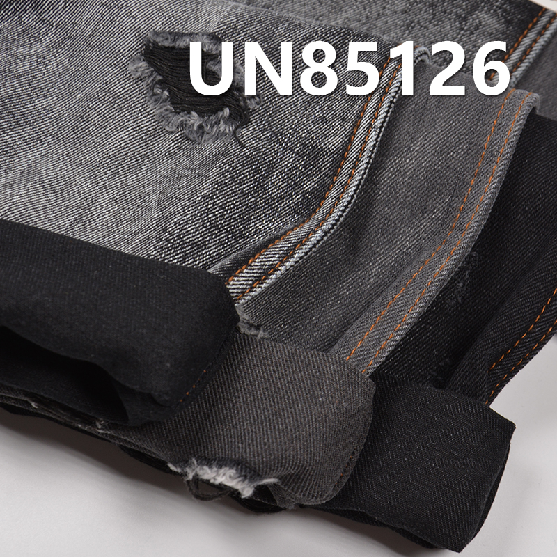 Black Face Black Back Denim | 13.4oz Slub Heavyweight Twill Denim | Fabric for Jeans, Denim Jackets