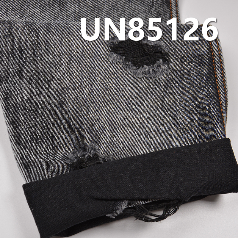 Black Face Black Back Denim | 13.4oz Slub Heavyweight Twill Denim | Fabric for Jeans, Denim Jackets