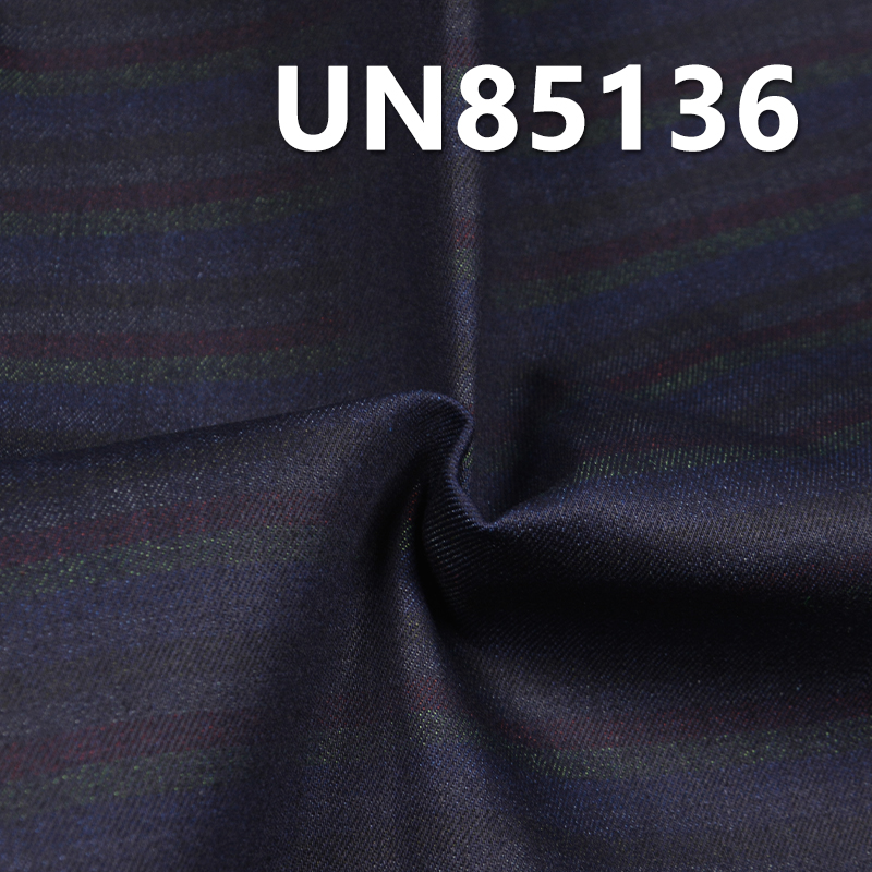 Blue  Face&Colored striped 3/1"z"Twill Denim |10.5OZ  Stretch Denim Fabric | Fabric for Jeans, Denim Skirts, Denim Jackets