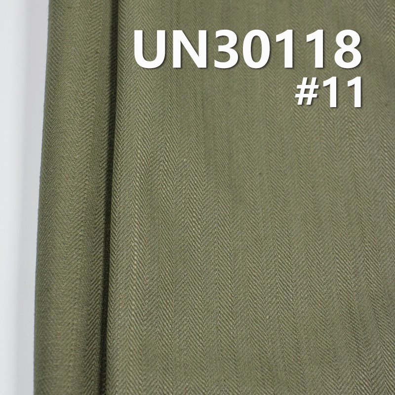 Herringbone Twill Dyed Fabric | 330g/m² Cotton Slub Material | Heavyweight Cotton Twill | Work Pants, Skirts, Outerwear Fabric