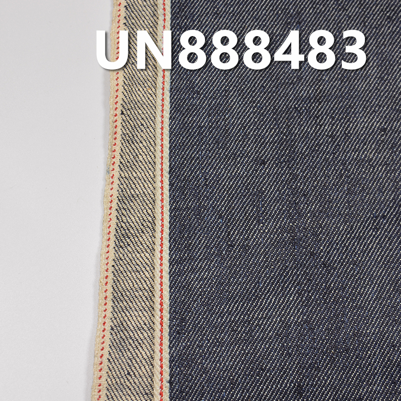 Cotton-Linen Selvedge Denim | 10.5oz Slub Cotton 3/1 "Z" Twill Denim | Raw Denim | Jeans, Skirts, Shirts Fabric